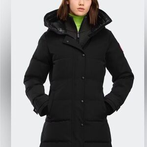 Canada Goose Black Hooded Puffer Jacket